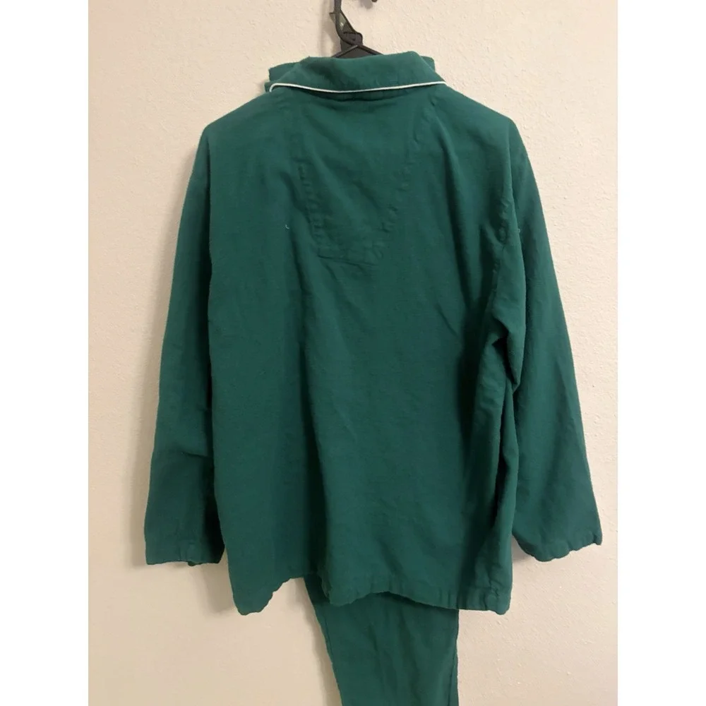 Fruit of the Loom Mens Flannel Pajama Set Hunter Green XL Sleepwear 2-Piece New